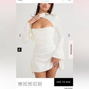House of CB ivory draped corset dress